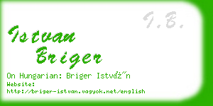 istvan briger business card